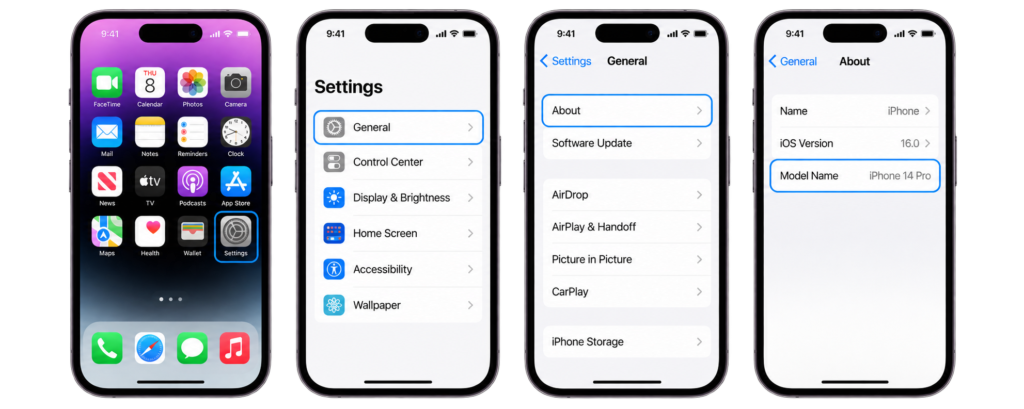 Illustrative iPhone Home Screen with the Settings app highlighted.